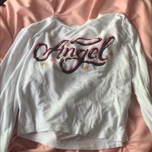 Graphic angel long sleeve top